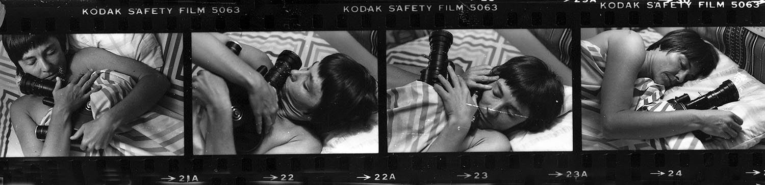 Barbara Hammer Sleeping with her camera